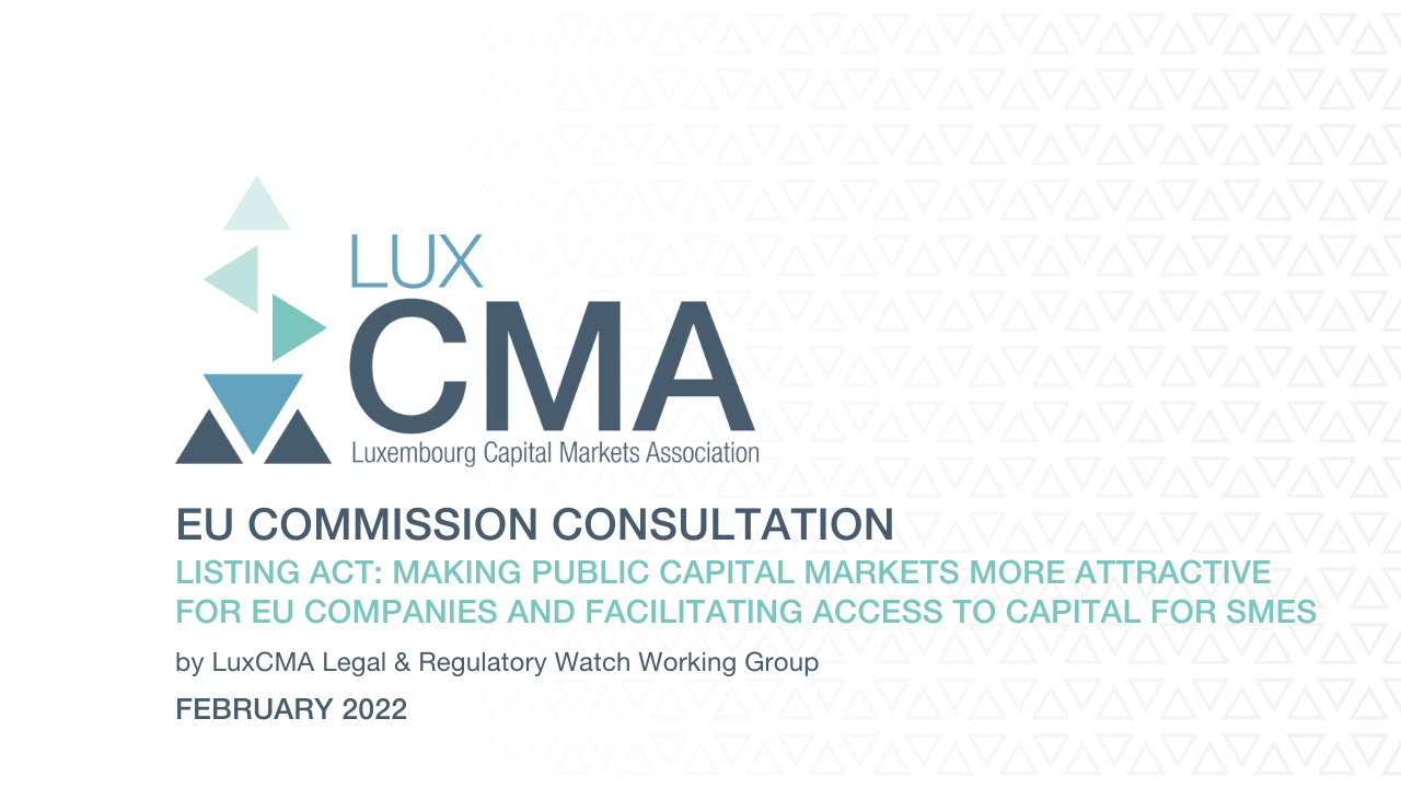 Listing Act l LuxCMA response to the EU Commission Consultation