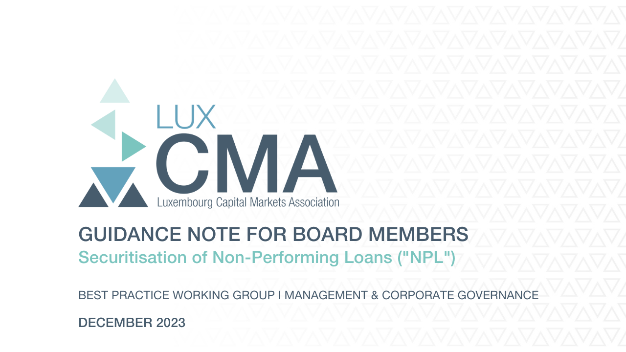 Best Practice I Guidance Note for Board Members I Securitisation of Non-Performing Loans (“NPLs”)